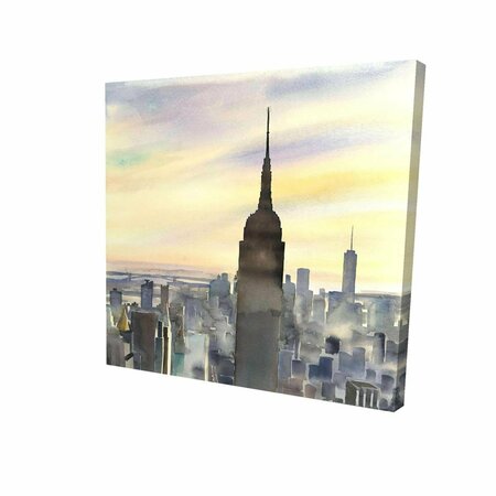 FONDO 16 x 16 in. Sunset Over New York City-Print on Canvas FO2789611